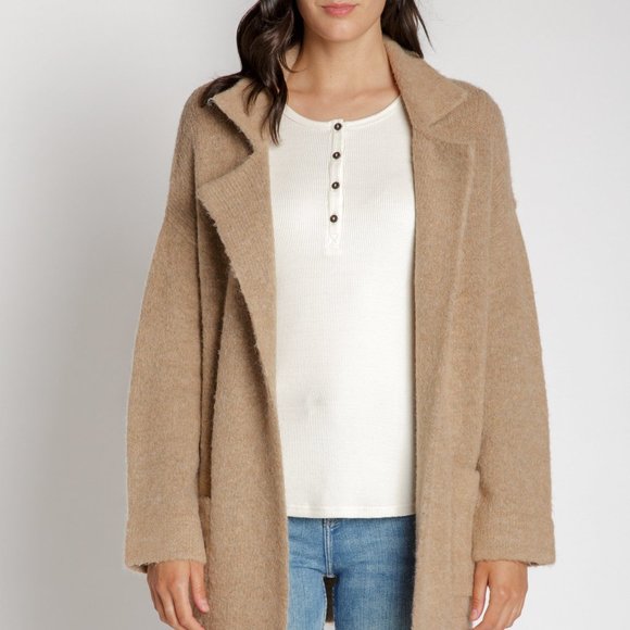 Camel Vita Cardigan Coat 